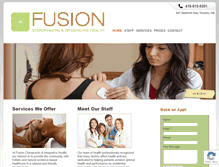 Tablet Screenshot of fusionchiropractic.ca